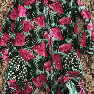 Watermelon Print Baby Onesie